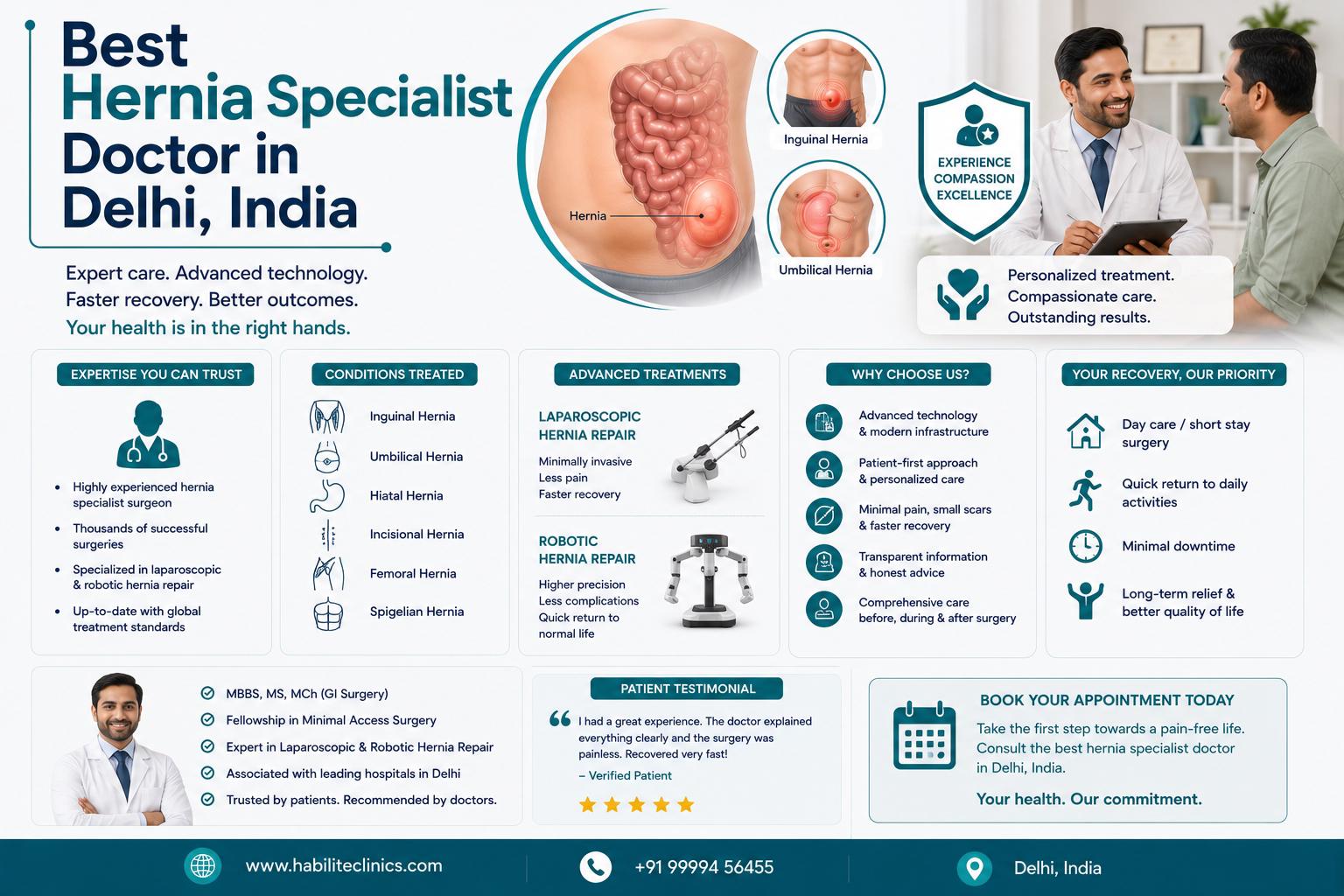 Best Hernia Specialist Doctor in Delhi, India